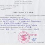 Certificat de scolarite de Faniry